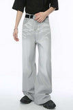 Washed Cat Whisker Straight-Leg Jeans - Trendsi - Flyclothing LLC