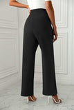 High Waist Straight Leg Pants - Trendsi - Flyclothing LLC