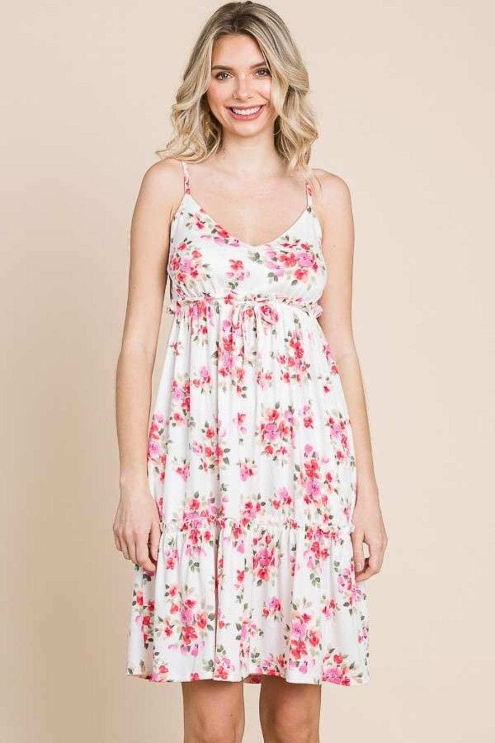Culture Code Full Size Floral Frill Cami Dress - Trendsi - Flyclothing LLC