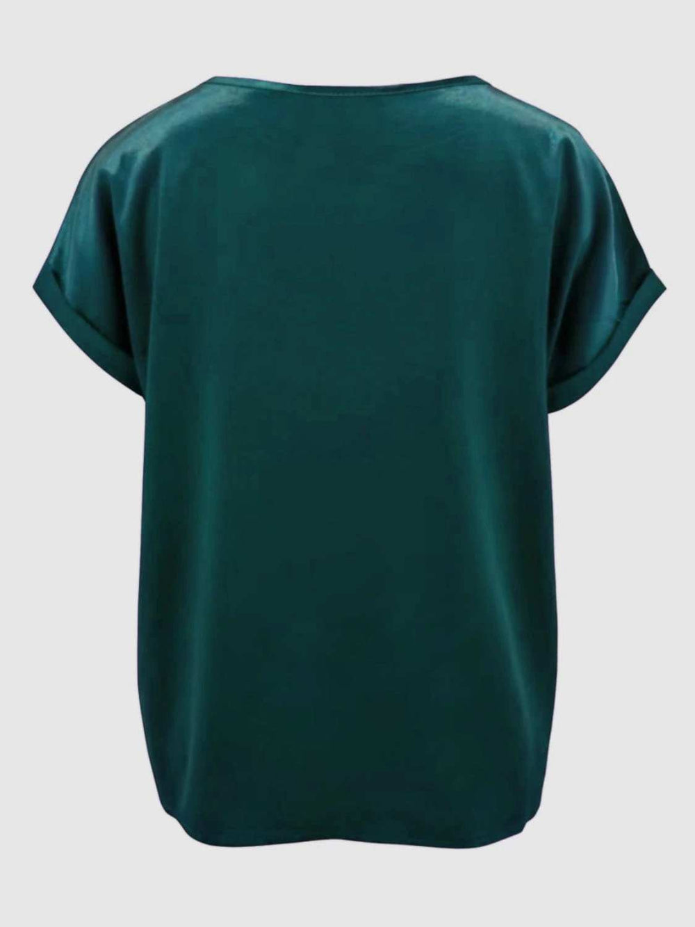 Round Neck Short Sleeve T-Shirt - Trendsi - Flyclothing LLC