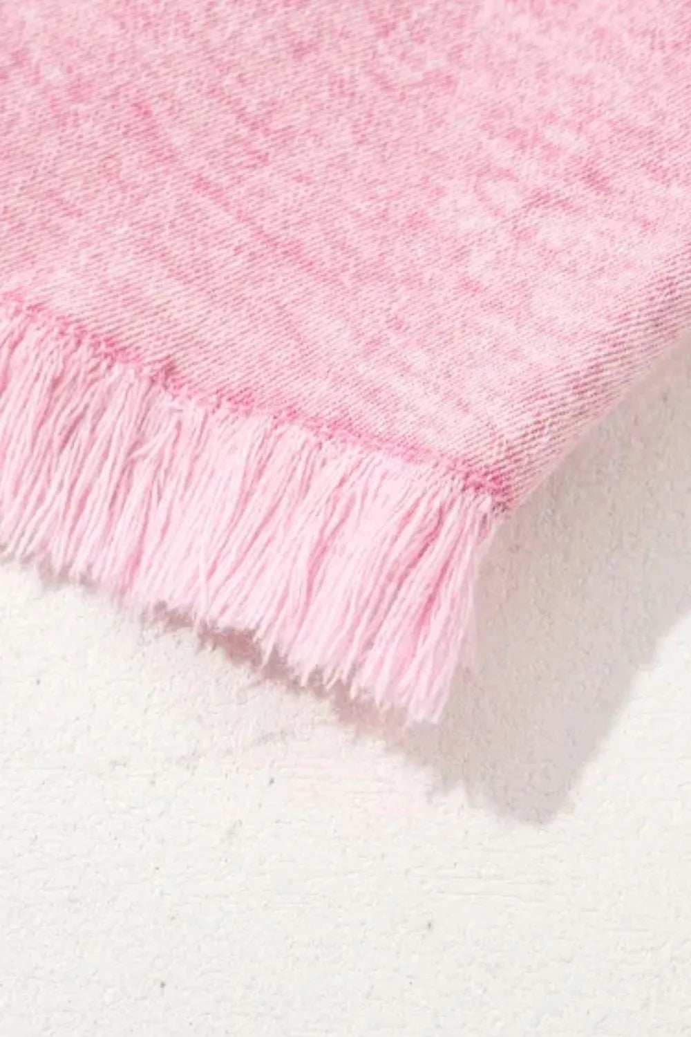 Washed Wide Smocked Waistband Frayed Denim Shorts - Trendsi - Flyclothing LLC