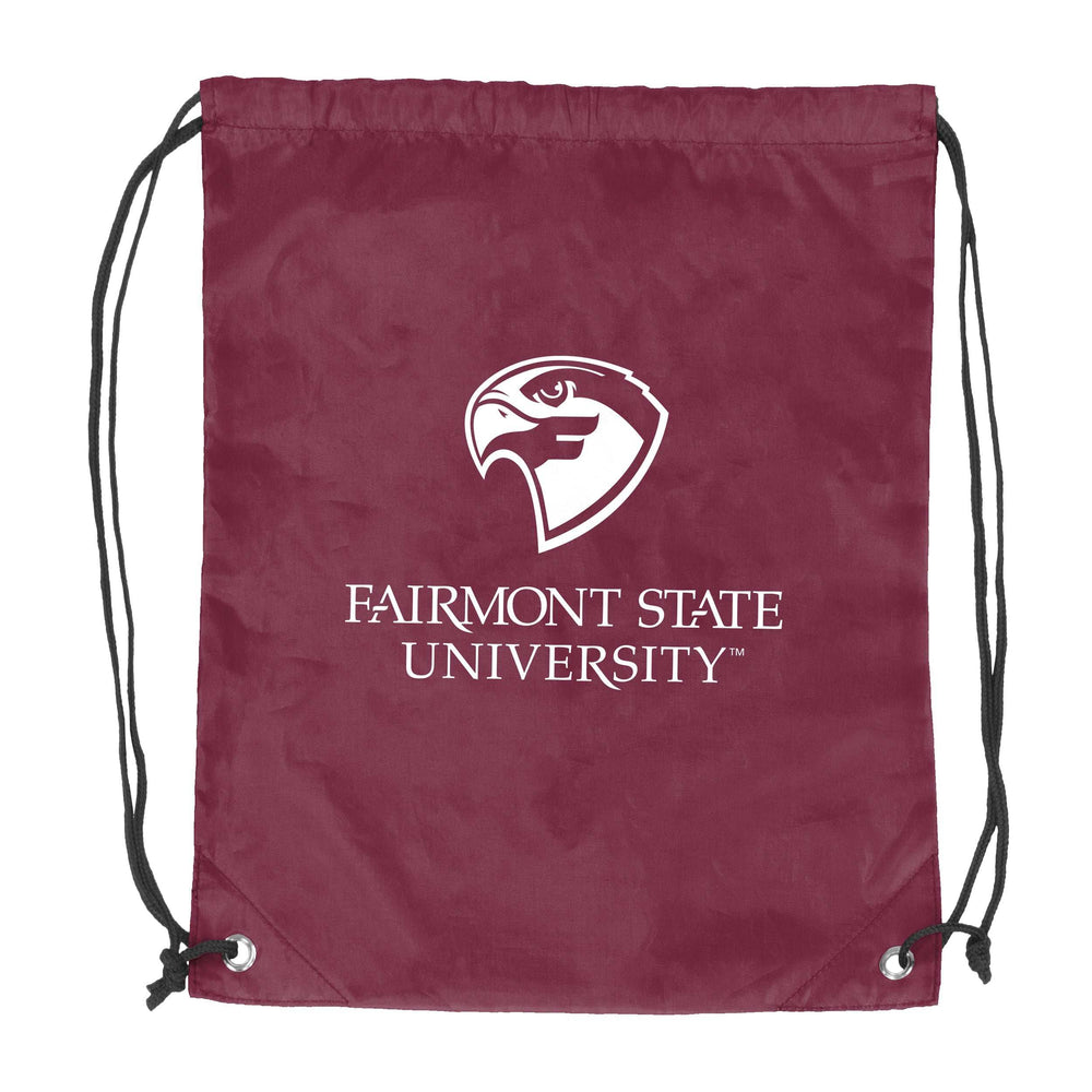 Fairmont State Maroon Cruise Backsack f/ Combo Mark - Logo Brands - Flyclothing LLC