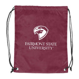 Fairmont State Maroon Cruise Backsack f/ Combo Mark - Logo Brands - Flyclothing LLC