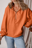 Pocketed Half Zip Dropped Shoulder Hoodie - Trendsi - Flyclothing LLC