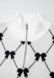 Bow Half Zip Sweater Vest - Trendsi - Flyclothing LLC