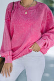 Round Neck Long Sleeve Sweatshirt - Trendsi - Flyclothing LLC