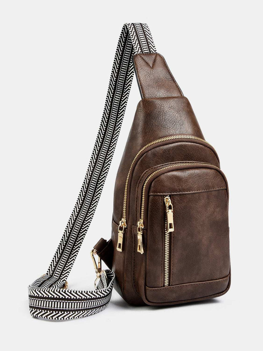 PU Leather Adjustable Strap Crossbody Bag - Trendsi - Flyclothing LLC