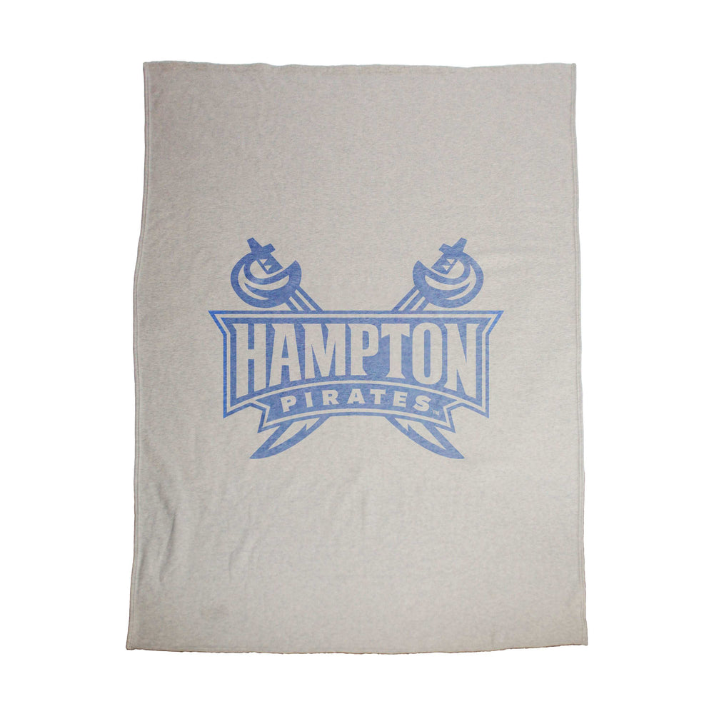 Hampton University Oversized Logo Sublimated Sweatshirt Blanket - Logo Brands - Flyclothing LLC