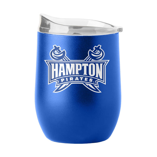 Hampton University 16oz Flipside Powder Coat Curved Bev - Logo Brands - Flyclothing LLC