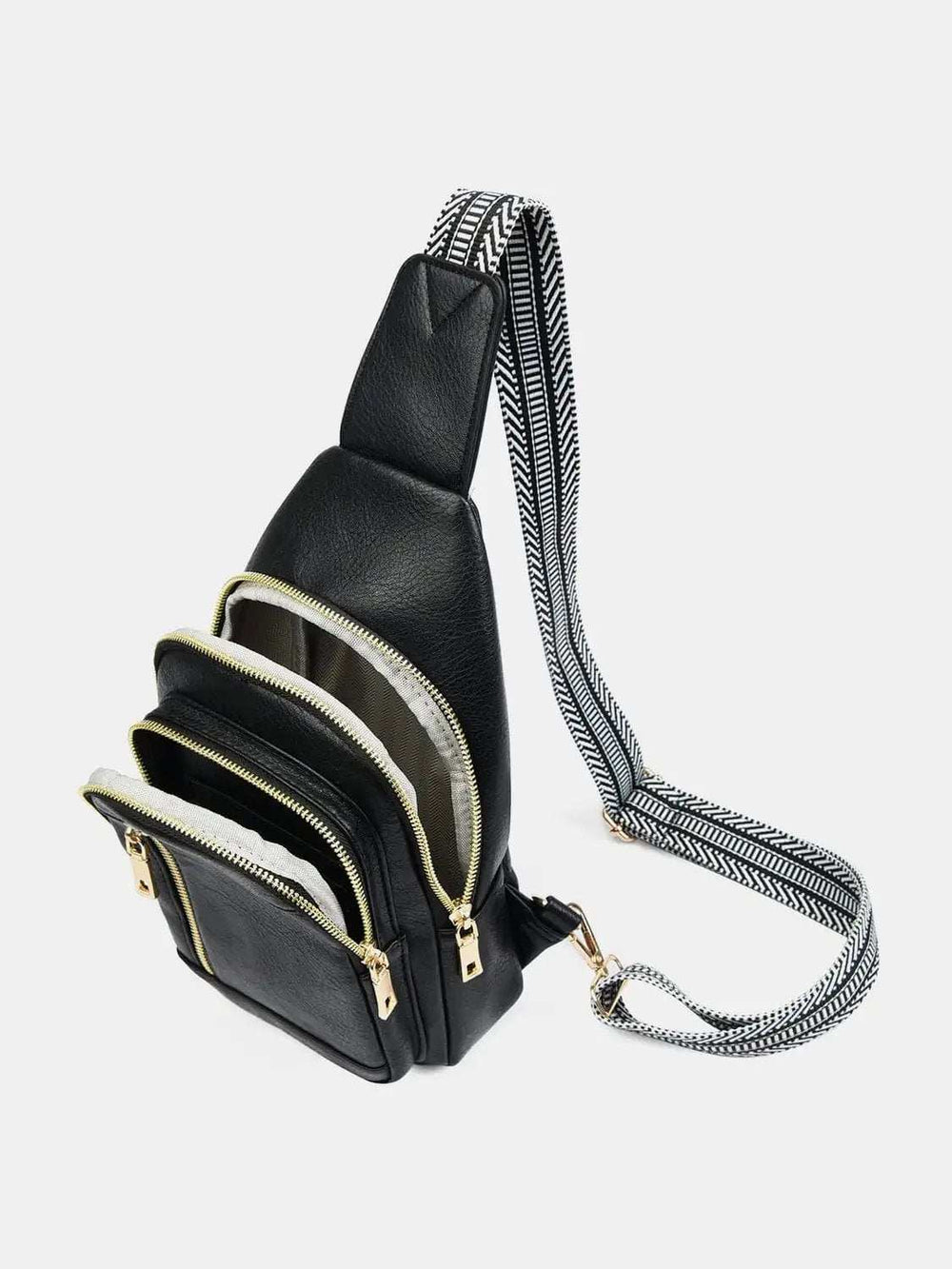 PU Leather Adjustable Strap Crossbody Bag - Trendsi - Flyclothing LLC