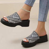 Open Toe Platform Cloth Sandals - Trendsi - Flyclothing LLC