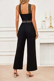 Crisscross Cutout Sleeveless Wide Leg Jumpsuit - Trendsi - Flyclothing LLC