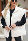 Zip Up Puffer Vest Coat with Pockets - Trendsi - Flyclothing LLC