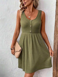 Scoop Neck Wide Strap Mini Tank Dress - Trendsi - Flyclothing LLC