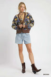 Umgee Floral Knit Button-Up Cardigan - Trendsi - Flyclothing LLC