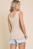 Culture Code Full Size Ribbed Scoop Neck Tank - Trendsi - Flyclothing LLC