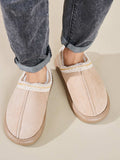 Faux Fur Suede Platform Slippers - Trendsi - Flyclothing LLC