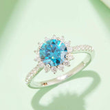 2 Carat Moissanite 925 Sterling Silver Ring - Trendsi - Flyclothing LLC