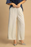 Umgee Full Size High Waisted Embellished Linen Pants Plus Size - Trendsi - Flyclothing LLC