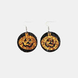 PU Leather Pumpkin Earrings - Trendsi - Flyclothing LLC