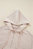 Pocketed Zip Up Long Sleeve Hooded Jacket - Trendsi - Flyclothing LLC