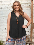 Plus Size V-Neck Tank - Trendsi - Flyclothing LLC