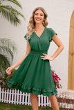 Swiss Dot Cap Sleeve Dress - Trendsi - Flyclothing LLC