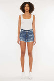 Kancan Distressed Button Fly Denim Shorts - Trendsi - Flyclothing LLC