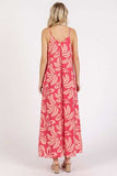 Mittoshop Printed V-Neck Maxi Cami Dress with Pockets - Trendsi - Flyclothing LLC