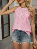 Openwork Grecian Neck Tank - Trendsi - Flyclothing LLC