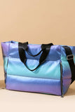 Gradient Quilted Travel Bag with Side Zippers - Trendsi - Flyclothing LLC