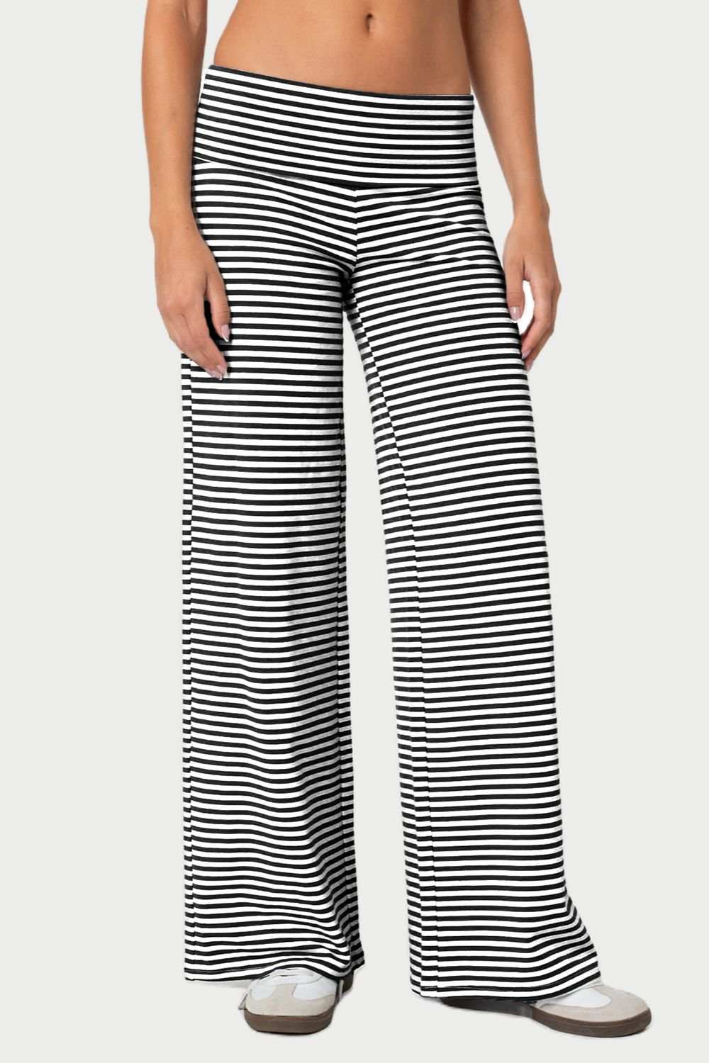 Striped Wide Leg Pants - Trendsi - Flyclothing LLC