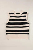 Color Block Round Neck Sweater Vest - Trendsi - Flyclothing LLC