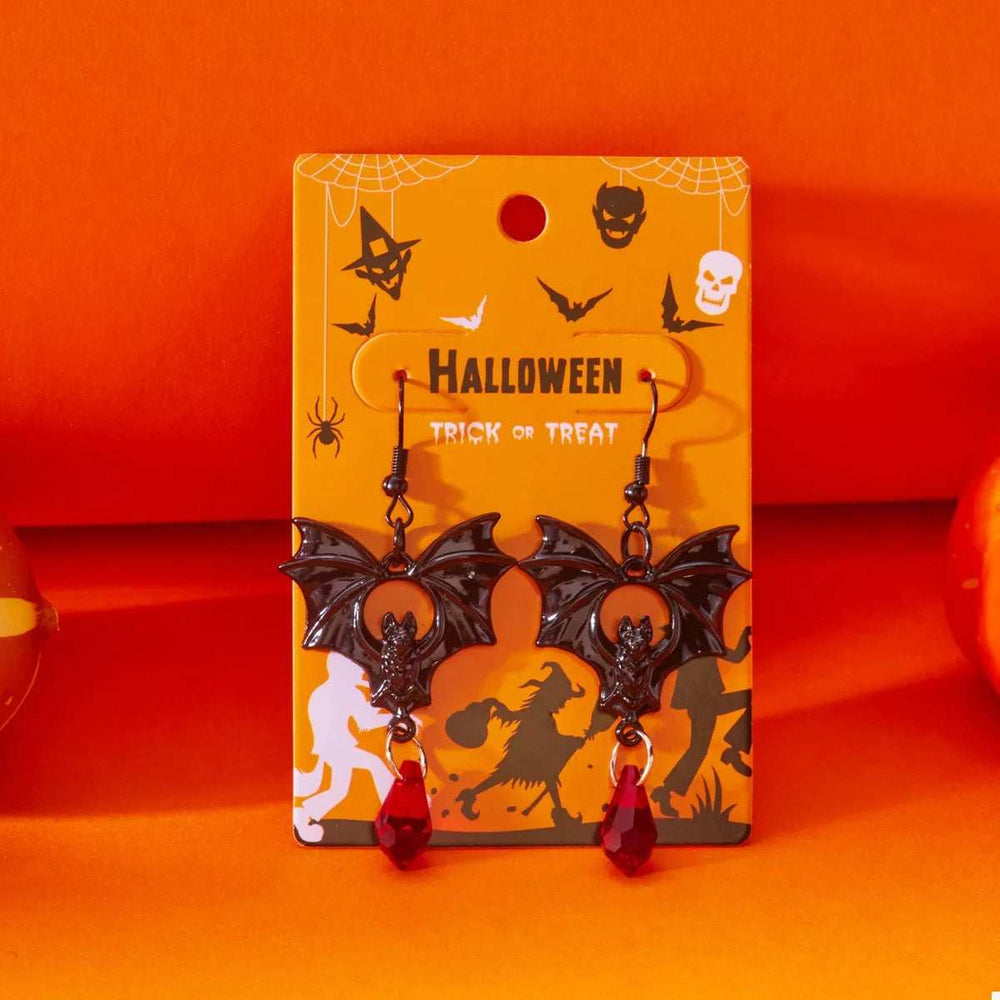 Gothic Bat Drop Earrings - Trendsi - Flyclothing LLC