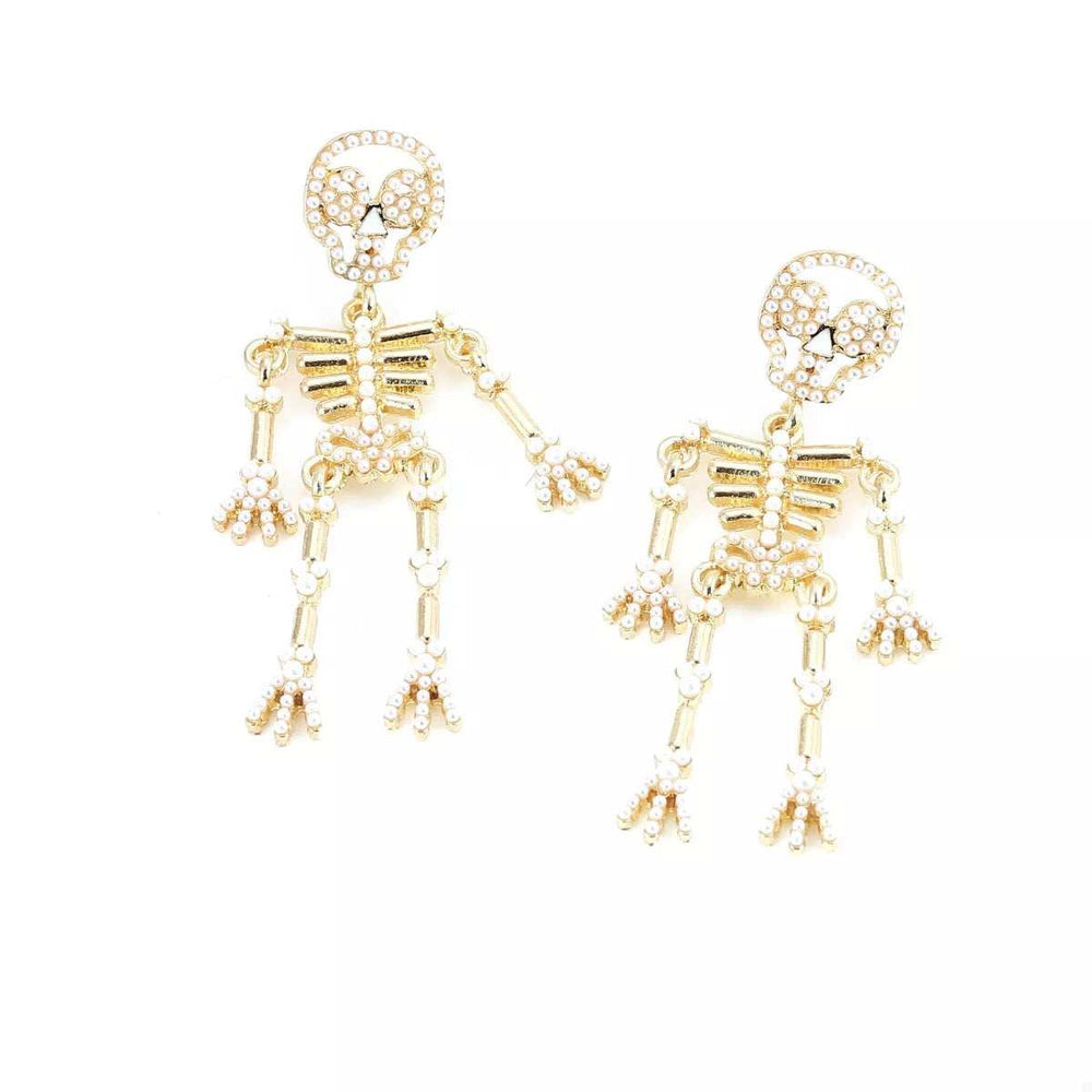 Halloween Skeleton Statement Earrings - Trendsi - Flyclothing LLC