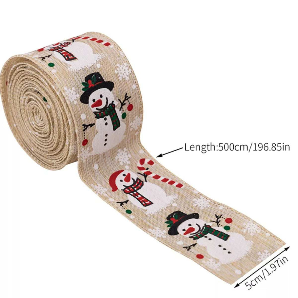 Christmas Snowman Decorative Ribbon - Trendsi - Flyclothing LLC