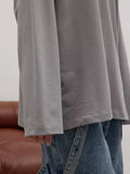 Round Neck Dropped Shoulder Long Sleeve T-Shirt - Trendsi - Flyclothing LLC