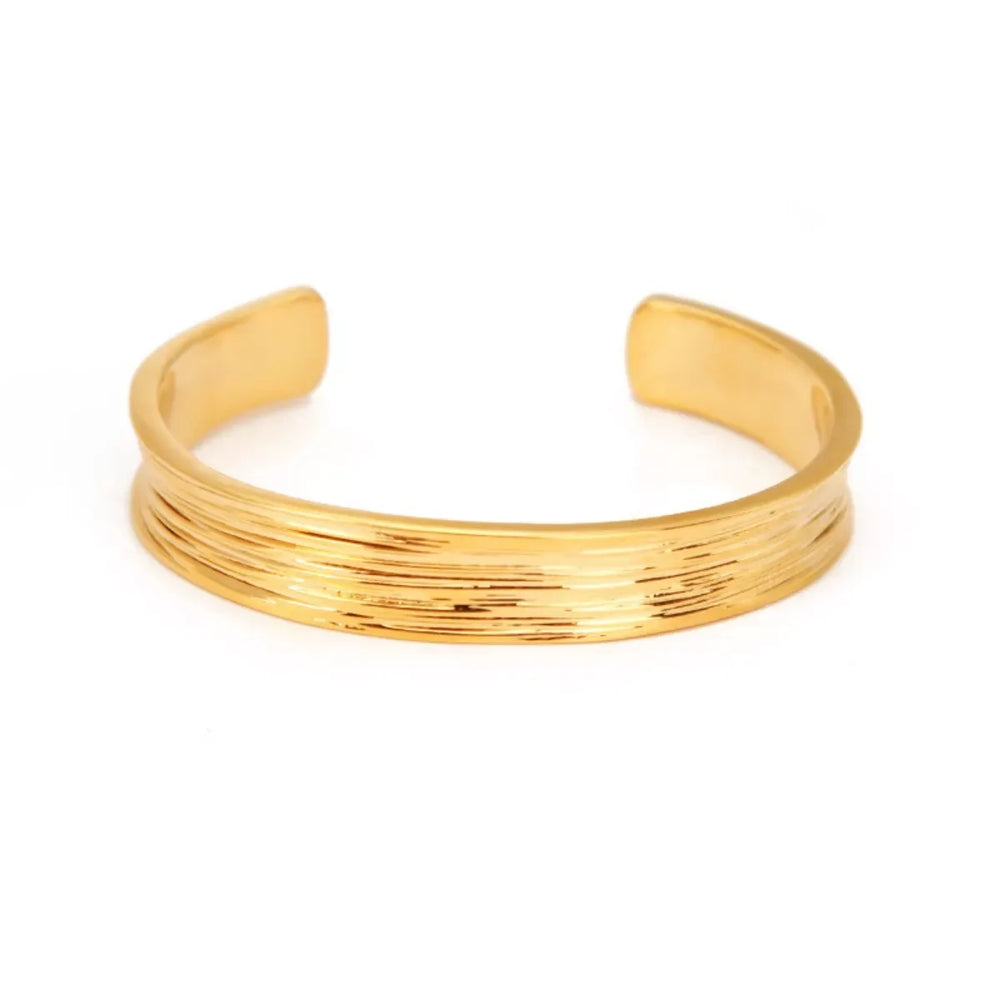 18K Gold-Plated Copper Open Bracelet - Trendsi - Flyclothing LLC