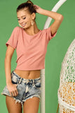 BiBi Rib Knit with Back Cross and Tied Detailed Top - Trendsi - Flyclothing LLC