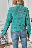 Confetti Button Up Long Sleeve Cardigan - Trendsi - Flyclothing LLC
