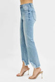 RISEN Full Size High Rise Crop Bootcut Fray Hem Jeans Plus Size - Trendsi - Flyclothing LLC