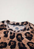 Leopard Round Neck Long Sleeve Blouse - Trendsi - Flyclothing LLC