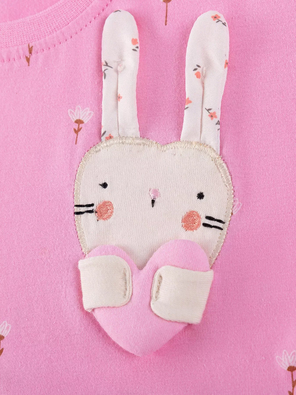 Children's Bunny Applique Casual Dress - Trendsi - Flyclothing LLC