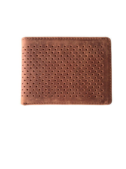 Kyle Leather Perforated Bifold Wallet – Flyclothing LLC