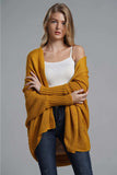 Open Front Batwing Sleeve Cardigan - Trendsi - Flyclothing LLC