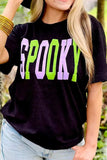 SPOOKY Round Neck Short Sleeve T-Shirt - Trendsi - Flyclothing LLC
