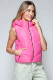Snobbish Zip Up Quilted Hooded Vest - Trendsi - Flyclothing LLC