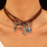 Western Style Four-Layered Charm Necklace - Trendsi - Flyclothing LLC