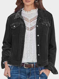 Button Up Long Sleeve Jacket with Chest Pockets - Trendsi - Flyclothing LLC