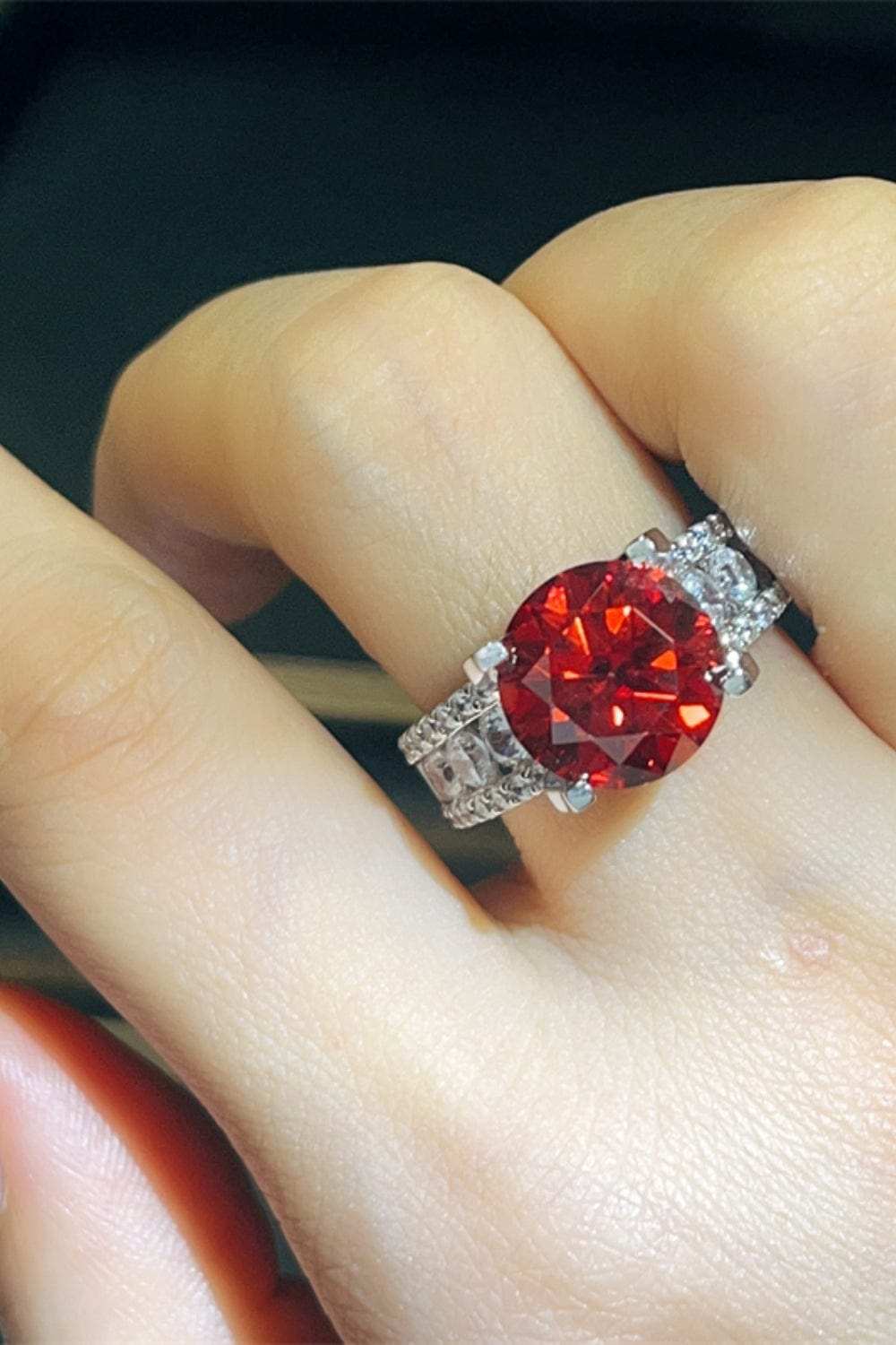 5 Carat Moissanite 925 Sterling Silver Ring - Trendsi - Flyclothing LLC